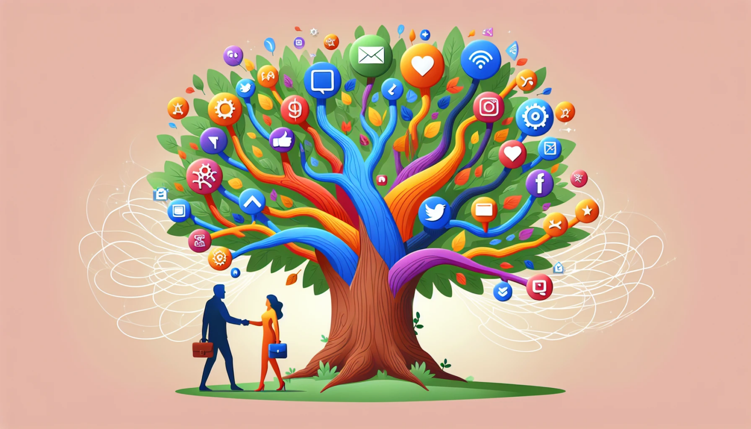Illustration of social media engagement