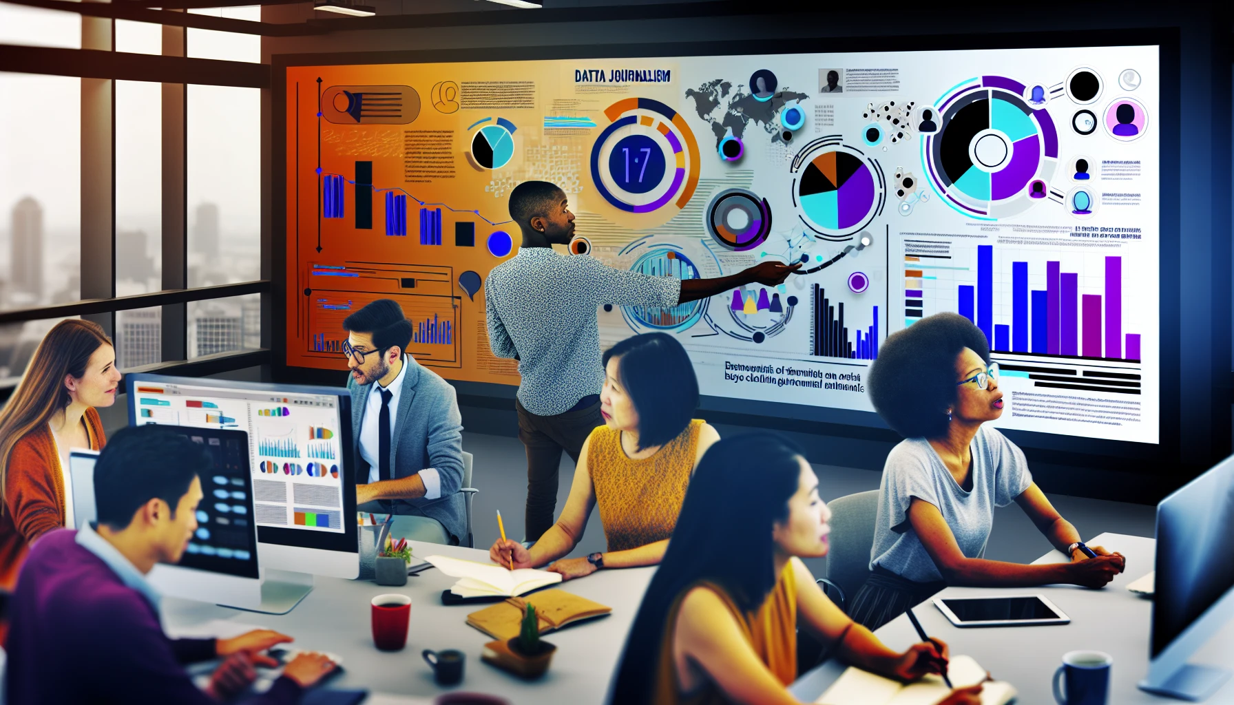 Data journalism visual representation for public awareness